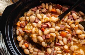Slow Cooker Ham & Beans