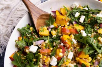 Summer Peach Farro Salad